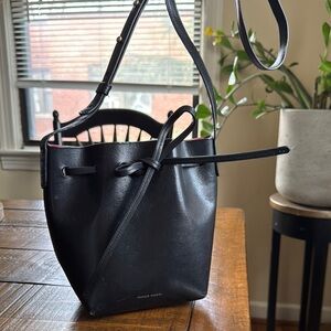 Mansur Gavriel Black Crossbody Bag with Adjustable Strap